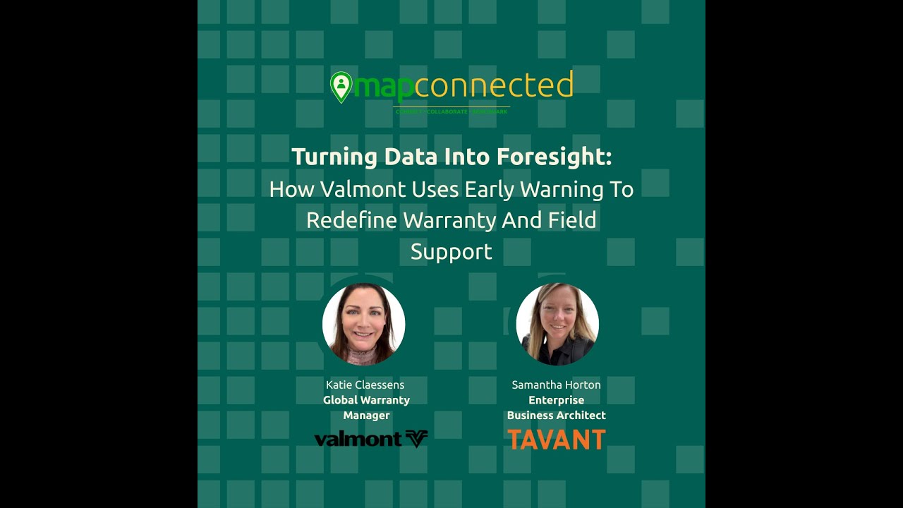 10/22/25 Speaker Session: Turning Data to Foresight: Valmont’s Warranty Evolution With Tavant