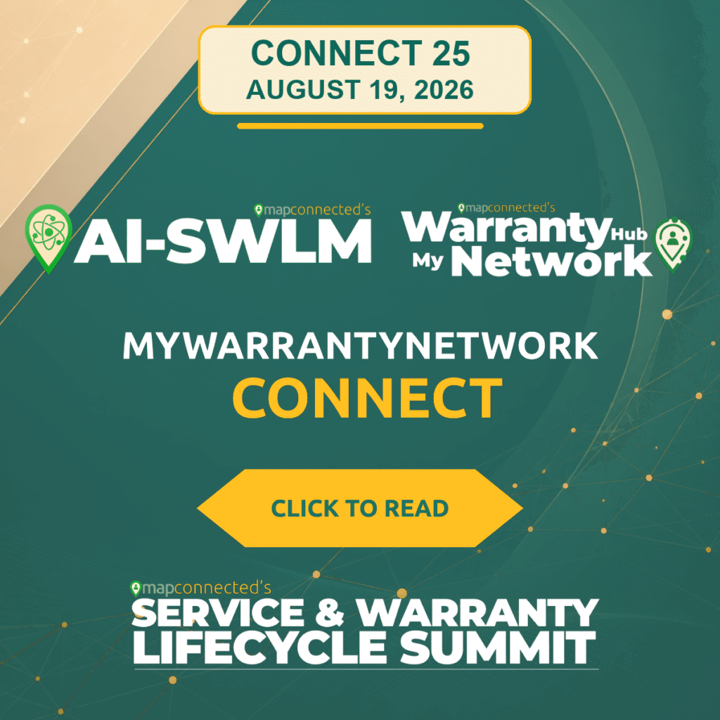 MyWarrantyNetwork CONNECT 25 main newsletter artwork for August 19, 2026.