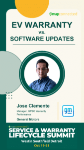 Jose Clemente of General Motors discussing EV warranty and software updates
