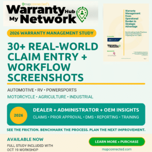 WordPress feature artwork for MAPconnected’s Warranty Administration Xchange Group story, examining how connected data, pattern analysis and experienced human attention help teams move from individual claim review toward stronger claim integrity.
