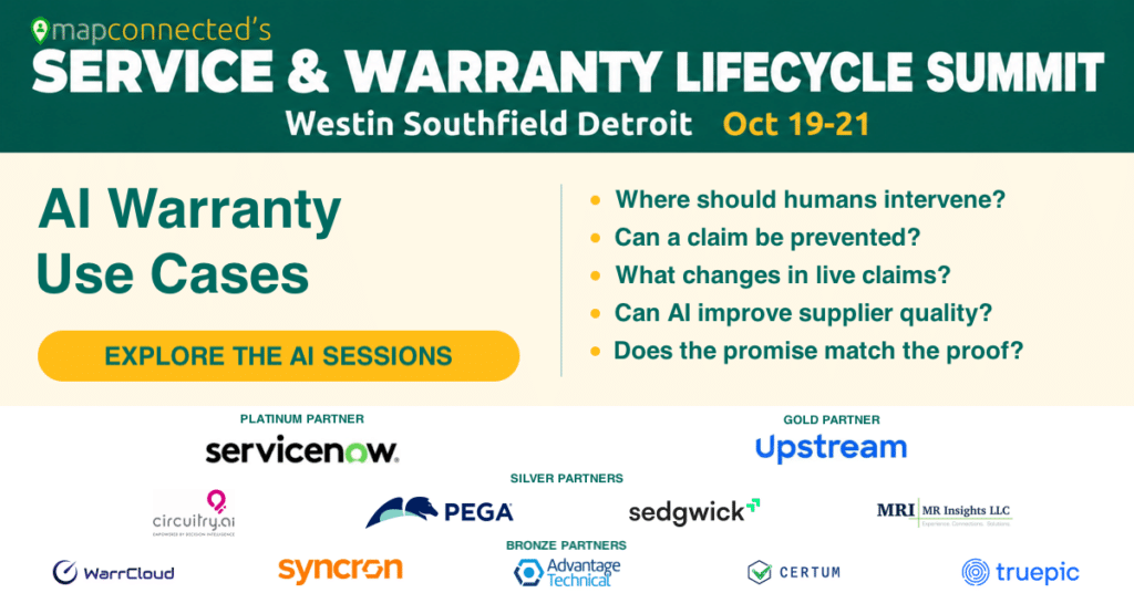 AI warranty use cases at the 2026 Summit, led by Lance LaCoe of CARS Protection Plus alongside six industry speakers.