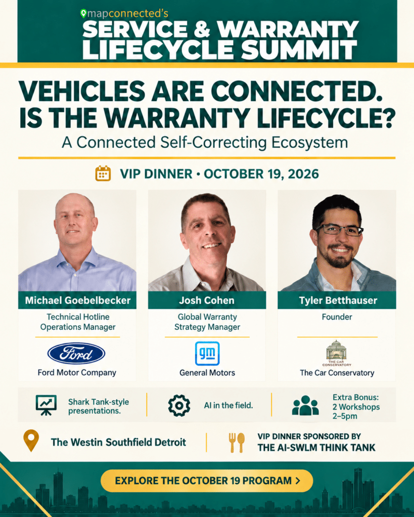 MAPconnected VIP Dinner featuring Josh Cohen, Michael Goebelbecker and Tyler Betthauser, with two bonus workshops on October 19, 2026.