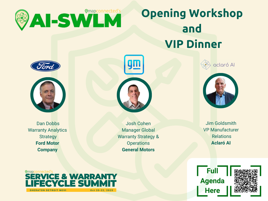 AI in Service & Warranty: Dinner & Shark Tank Challenge – October 20