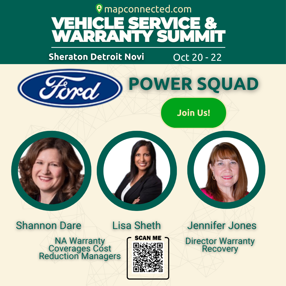 Your Aftersales, Aftercare Services & Warranty Peers Are In The Room. Make sure you are too!
