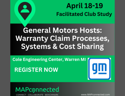 General Motors Hosts: Warranty Claim Processes, Systems & Cost Sharing Club Study & Parts Return Center Tour April 18-19