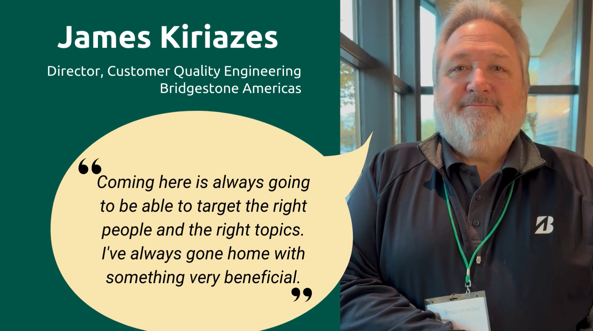 Testimonial Spotlight: Bridging Perspectives with James Kiriazes – Bridgestone