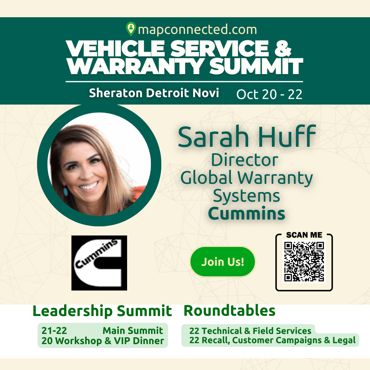 Taking the Stage: Sarah Huff, Director, Global Warranty Systems at Cummins