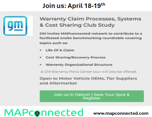 General Motors Hosts: Warranty Claim Processes, Systems & Cost Sharing Club Study April 18-19