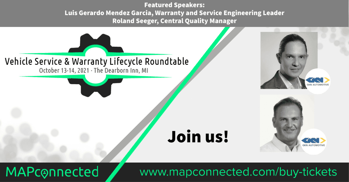Don’t miss the presentation about GKN Automotive’s Warranty Journey
