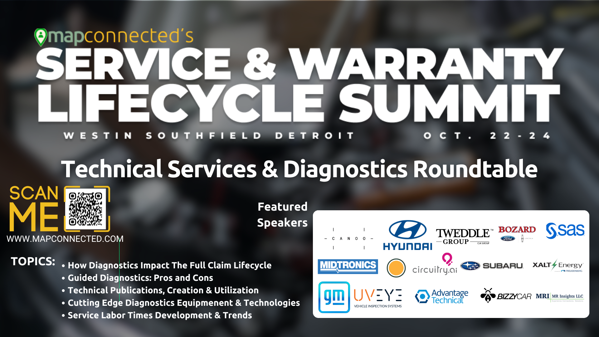 Speakers Technical Services & Diagnostic MAPConnected Banner