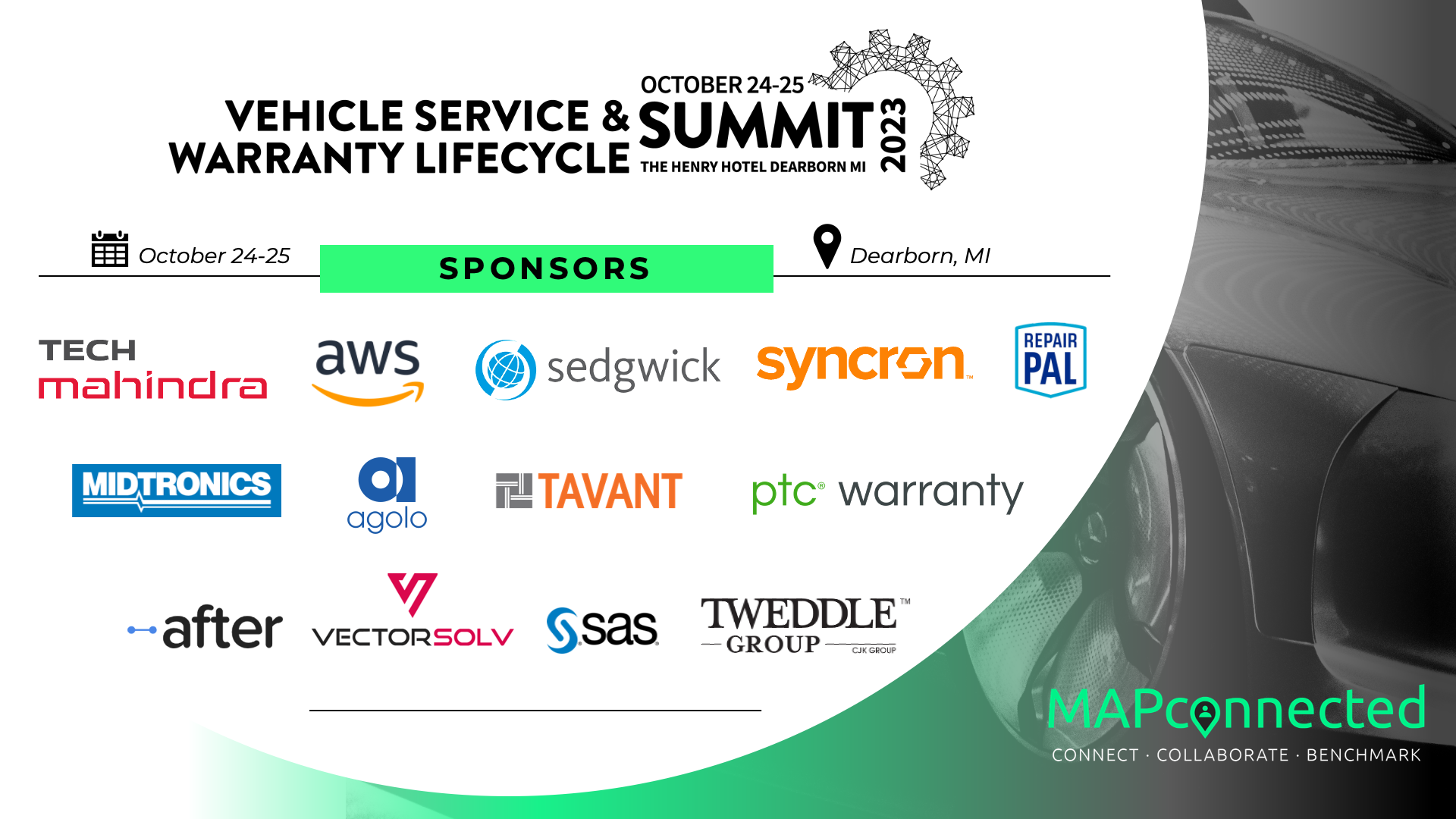 Vehicle Service & Warranty Lifecycle Summit 2023 Sponsors