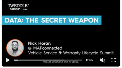 Data The Secret Weapson Tweddle At Vehicle Service & Warranty Lifecycle Summit