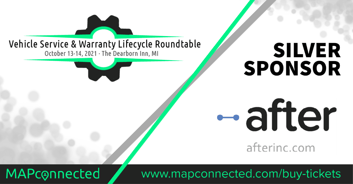 After, Inc. Confirmed as Silver Sponsor for the Vehicle Service & Warranty Lifecycle Roundtable