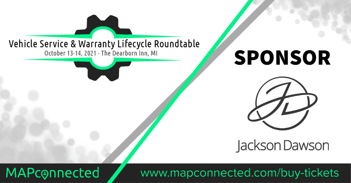 Jackson Dawson joins as sponsor for Vehicle Service & Warranty Lifecycle Roundtable
